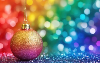Fototapeta premium rainbow christmas background 