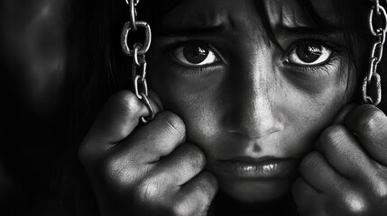 Combatting human trafficking and exploitation, Symbolizing advocacy and protection, photography style