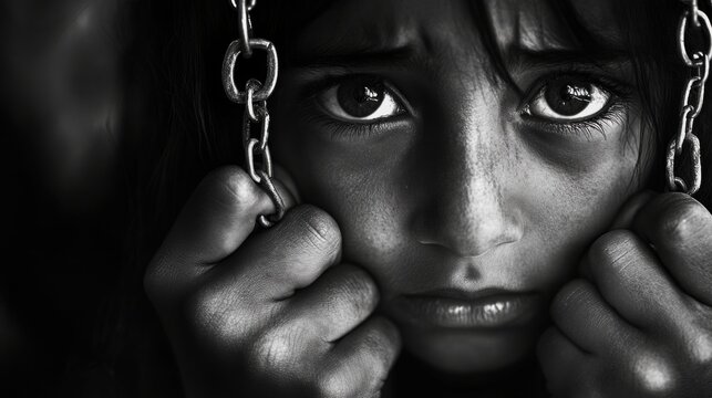 Combatting human trafficking and exploitation, Symbolizing advocacy and protection, photography style