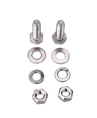 Hex bolt nut and washer on transparen png.