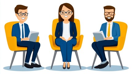 Obraz premium Business Professionals Meeting Team Collaboration Office Workers Interview Diverse Team Corporate