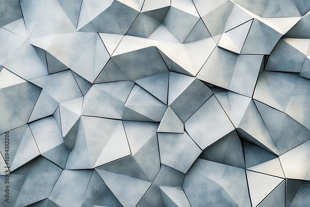 Poster abstract geometric wall texture with angular shapes and a light color palette.