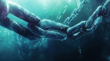 Futuristic blockchain investment visual with decentralization, volatile market behavior, digital assets fluctuating, and interconnected blockchain networks, capturing the challenges and excitement of