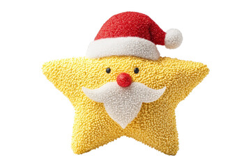 Festive star shaped plush toy home decor christmas celebration vibrant colors playful design