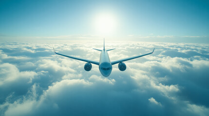 Obraz premium 空を飛ぶ飛行機