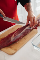 Fresh and raw meat. stock photo