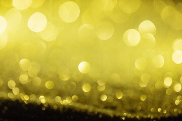 Abstract gold bokeh background with blur copy space for Celebrations, christmas, new year