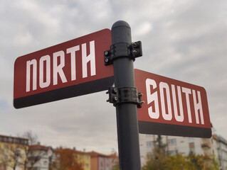 North and South: A Symbolic Crossroad Representing Direction, Identity, and Choice, Highlighting...