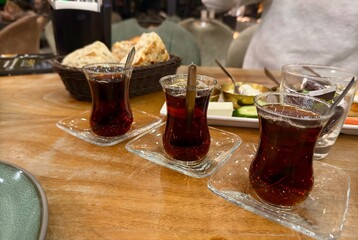 glass of Turkish tea 