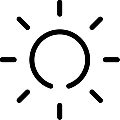 Rounded  stroke SUN  Icon