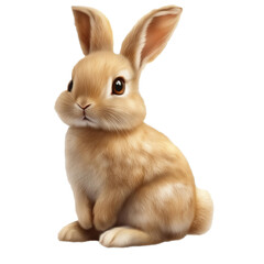 Fototapeta premium Cute Easter bunny png. transparent background isolated