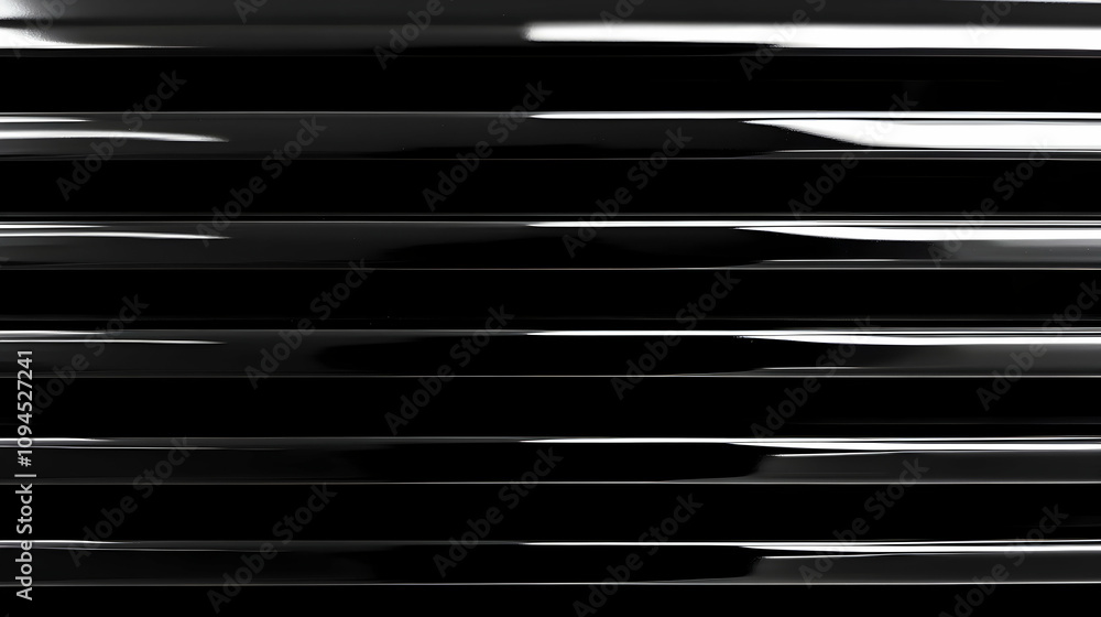 Poster abstract black horizontal lines shiny glossy background texture, ideal for design