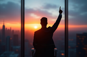 Fototapeta premium Empowering Success: Inspirational Office Views for Productivity, Motivation, and Career Growth in Modern Workspaces