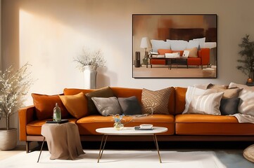 living room with fireplace