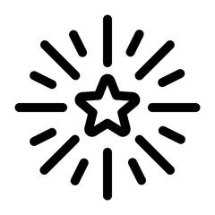 New year icon symbol- firework icon