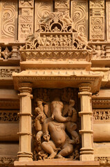 ganesh statue, Laxman Temple, Khajuraho, madhya pradesh, India, Asia