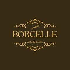 luxury cake and bakery logo design