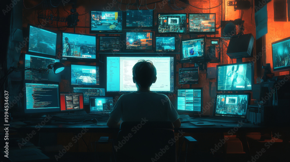 Poster home computers connect securely to the internet and servers through a protected network. this protec