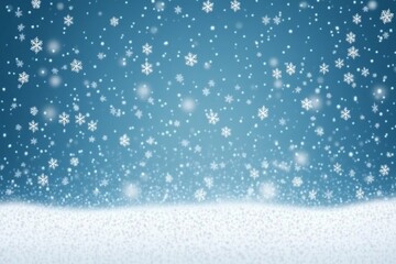 Christmas sky with snowflakes falling. Modern illustration of winter.