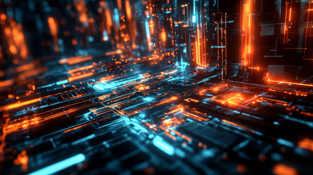 Building software involves writing code on a computer.  This includes web development and programming.  The process uses programming languages and networks.