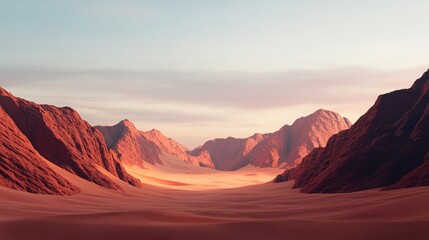 Naklejka premium Exploring majestic desert landscapes nature aerial view serenity