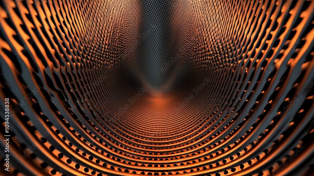 Poster dynamic abstract design virtual space digital art modern environment perspective