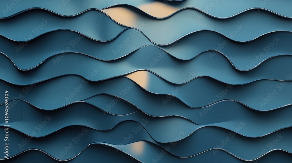 Poster dynamic wave pattern design modern architecture abstract art urban environment close-up view aesthet