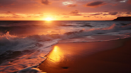 Fototapeta premium sunset over the sea