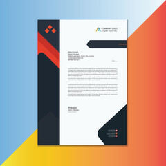 Corporate modern letterhead design,production company stationery design,Clean and professional corporate company business letterhead