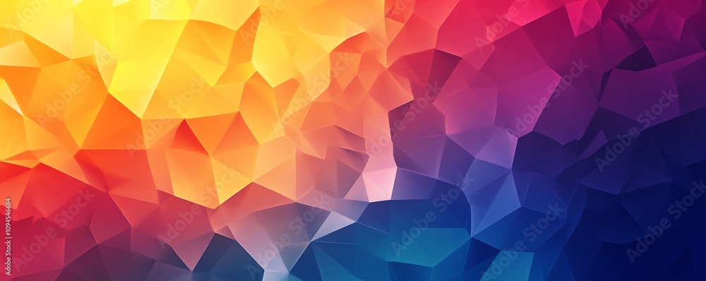 Aufkleber Colorful abstract background with low poly triangles creating a geometric pattern