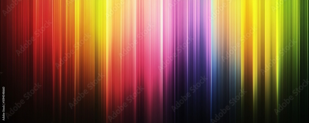 Poster Colorful spectrum lines creating vibrant abstract background