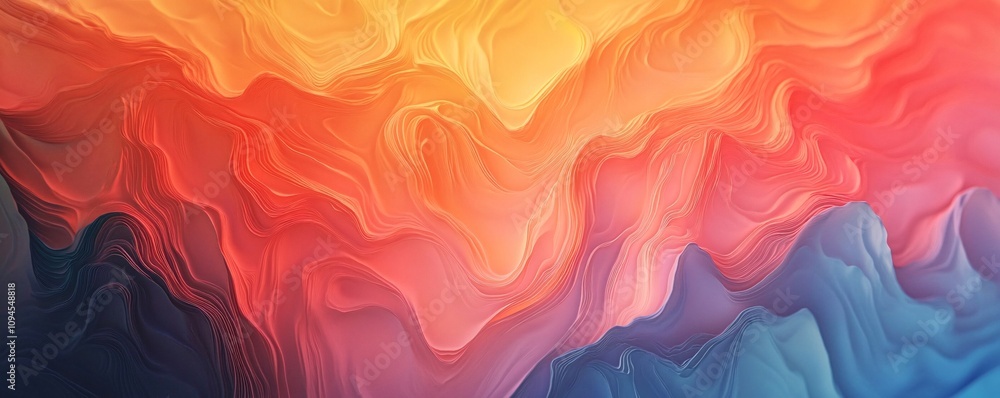 Aufkleber colorful abstract background with wavy lines flowing seamlessly