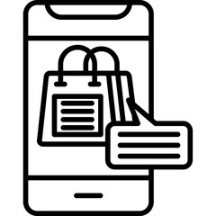 Digital Shopping Assistant Icon