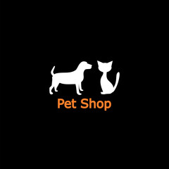 Pet Shop logo design template.