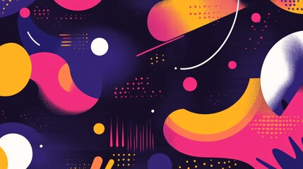 Abstract Geometric Space Design with Cosmic Colors