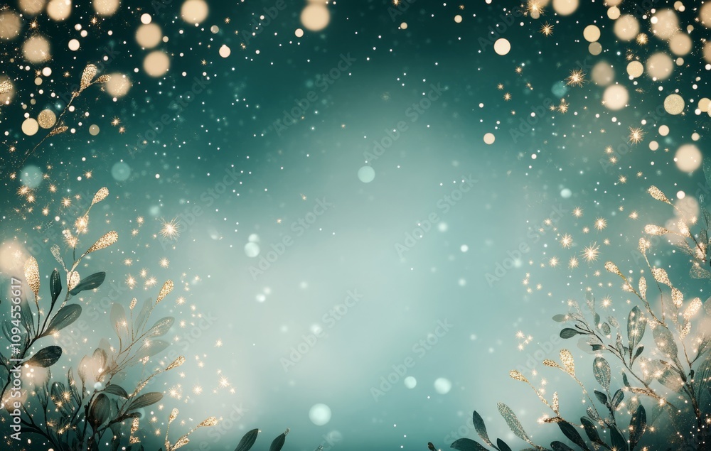 Poster sparkling background with soft bokeh effect creating an enchanting atmosphere for celebration