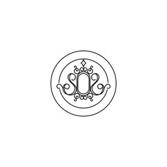 Print an abstract SOS logo with a luxury style
