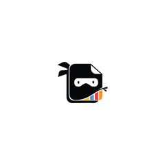 a cute minimalist ninja logo