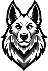 Naklejka premium Majestic German Shepherd Portrait 