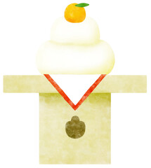 Kagami mochi Rice cake for Japanese new year Clip art Transparent PNG