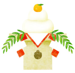 Kagami mochi Rice cake for Japanese new year Clip art Transparent PNG