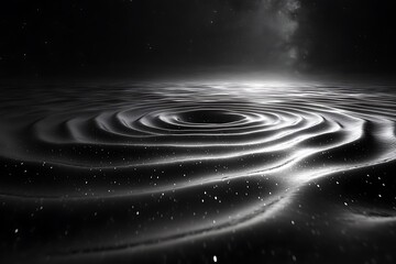 Obraz premium A black hole distorting spacetime with stars in the background
