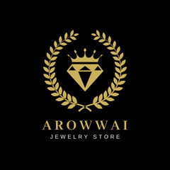 logo emblem with a crown