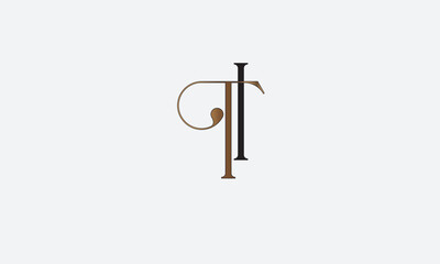 TI, IT, I, T Abstract Letters Logo Monogram	