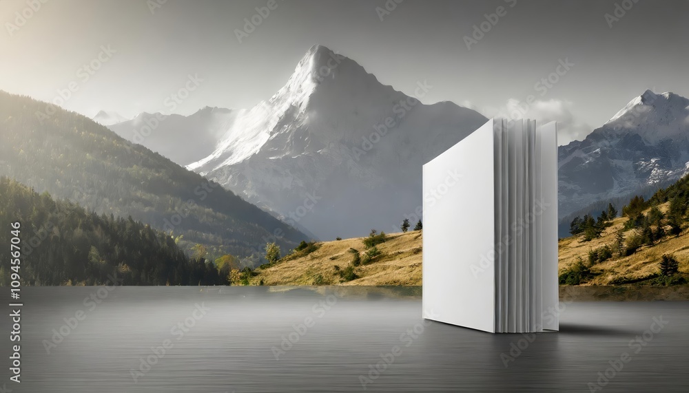 Poster high-quality a and a magazine brochure mockup with d rendering featuring clean white blank design fo