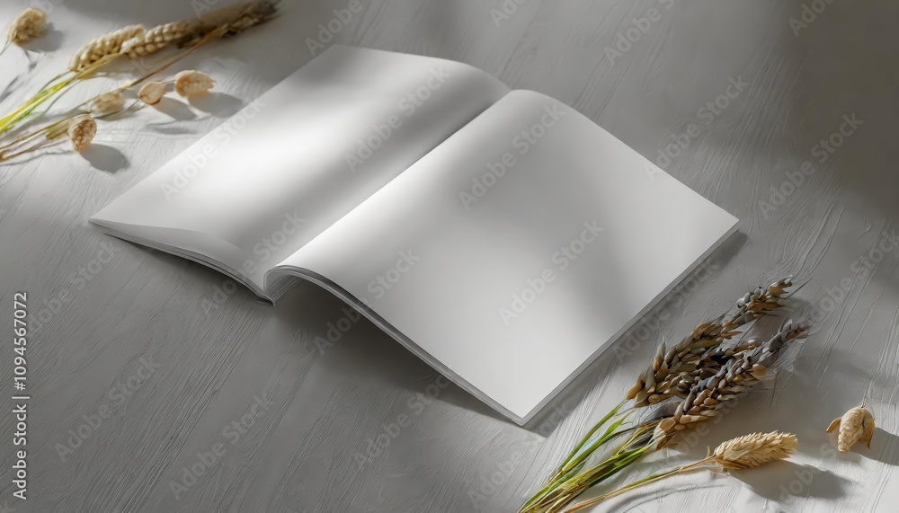Poster high-quality a and a magazine brochure mockup featuring d rendering with a minimalistic white blank 