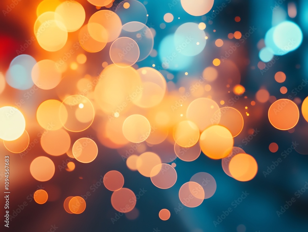Aufkleber a vibrant, blurred background of colorful bokeh lights creating a festive atmosphere.