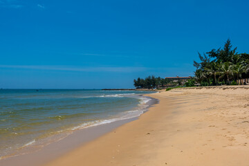 Panoramic view of tropical beaches in the resort town of Mui Ne, Vietnam