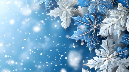 Winter Leaves Abstract Background