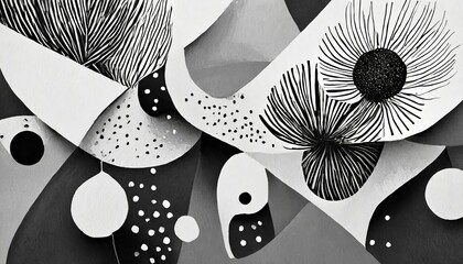 Dynamic abstract background featuring a collage of black-and-white faces with vibrant color elements, exploring themes of psychology, emotion, and surrealism in a modern artistic context.